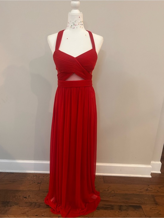 Cache Dresses & Skirts - Cache Red Cutout Maxi Dress